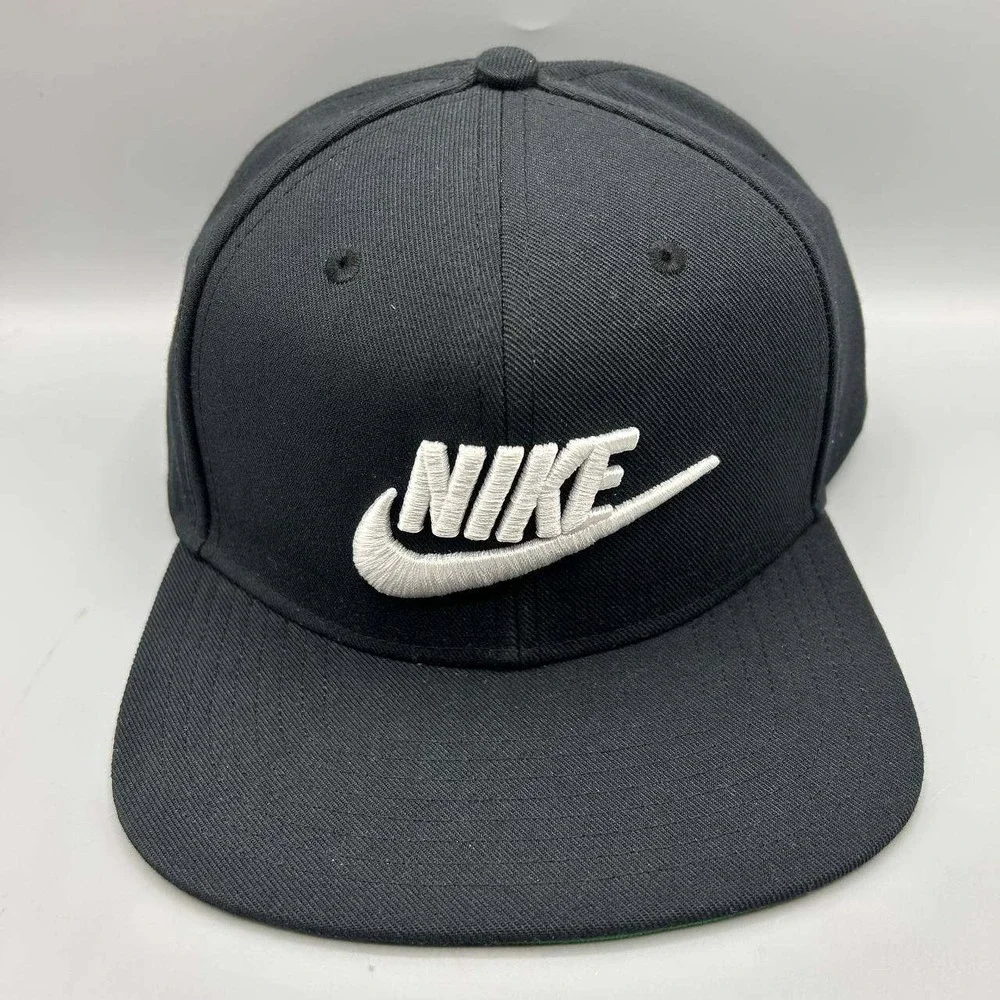 Nike Pro Dri-Fit Hat Men Black Green Embroidered Snap Back Cap